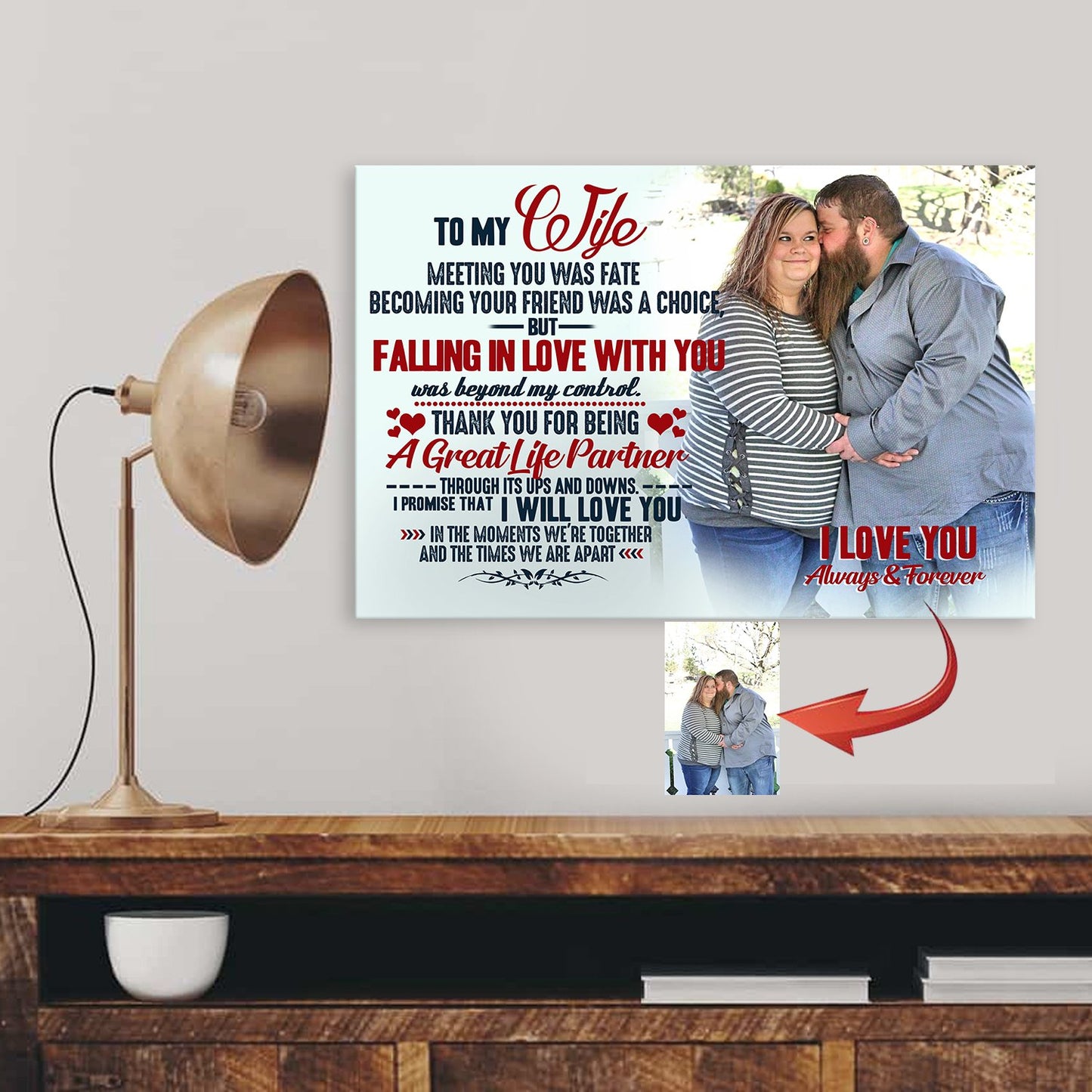 Love You In The Moments Custom Canvas Print