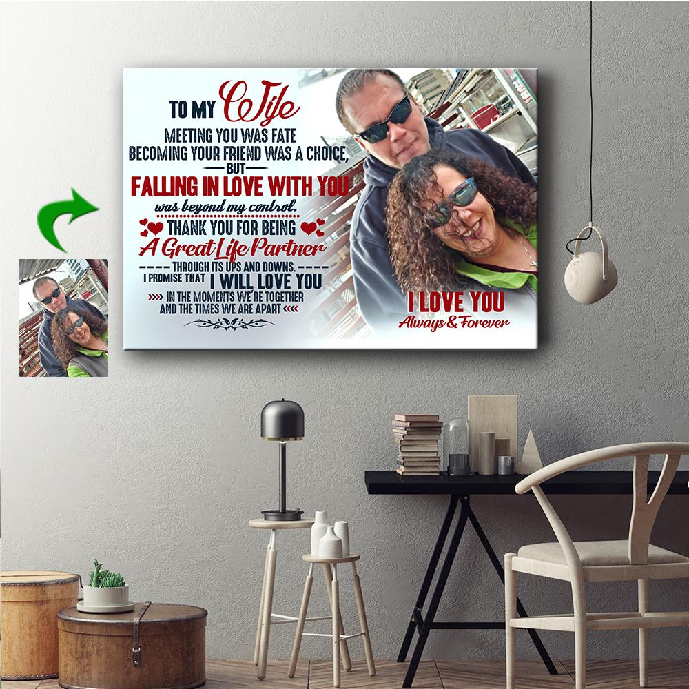 My Wife, I Love You So Much Custom Canvas Print