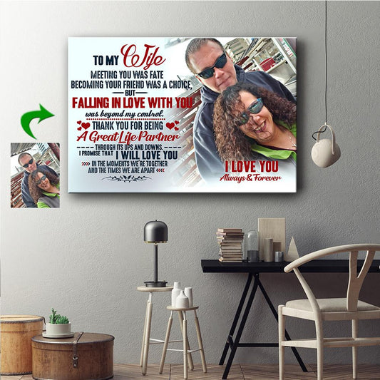 My Wife, I Love You So Much Custom Canvas Print