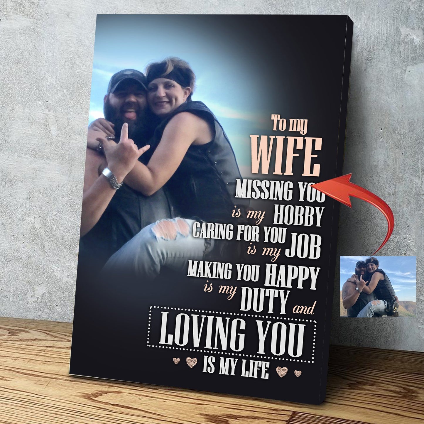 My Destiny Wife Anniversary Gift Love Forever Together Custom Canvas Print