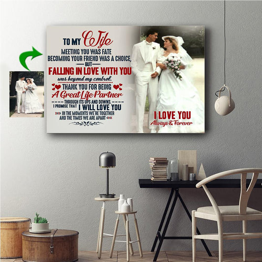 When I saw you I fell in love Custom Canvas Print