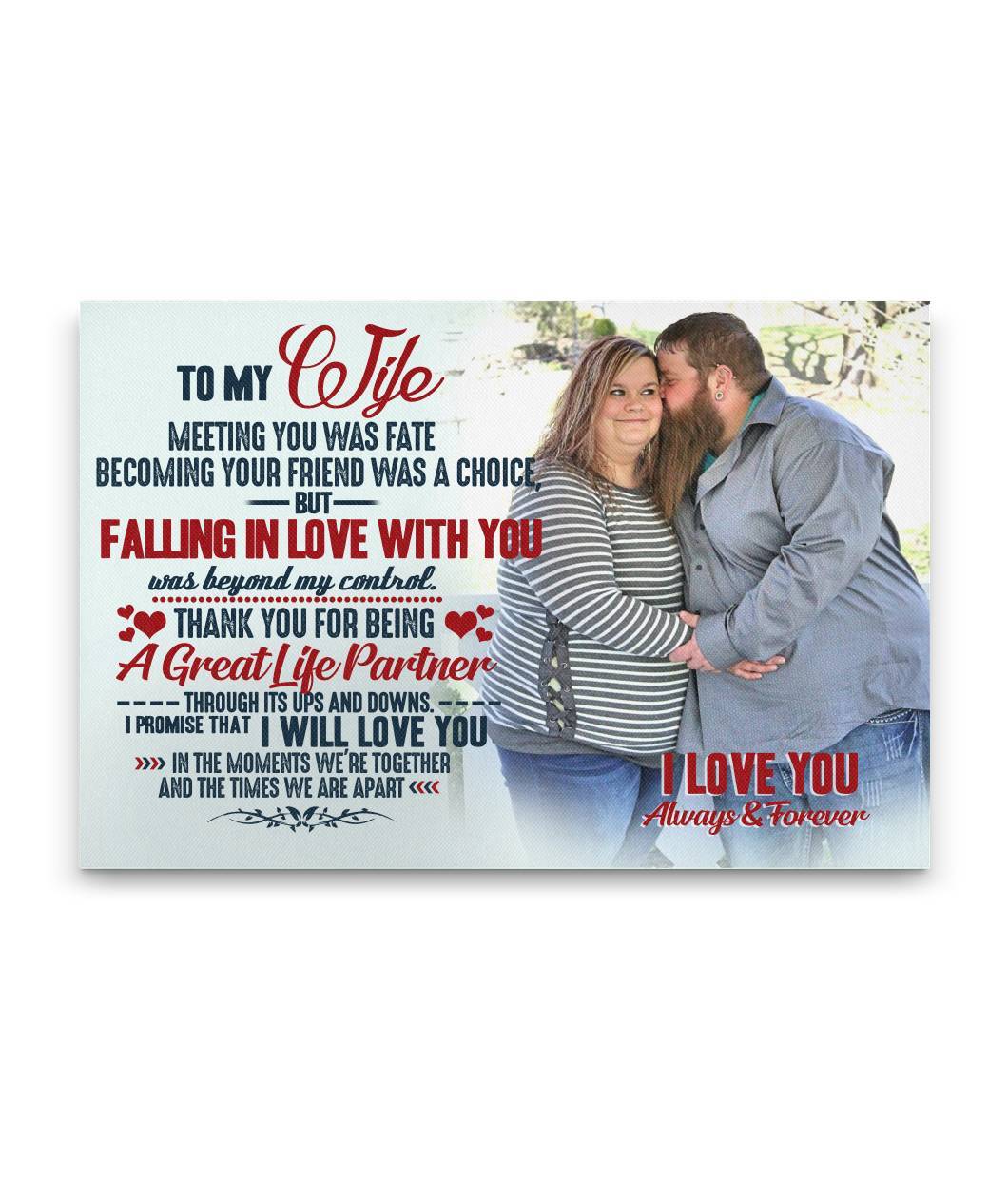 Love You In The Moments Custom Canvas Print