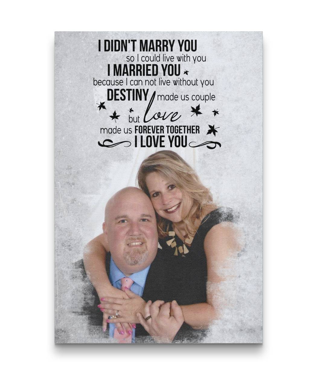 Love Made Us Forever Together Love Happy Hugging Couple Canvas Print