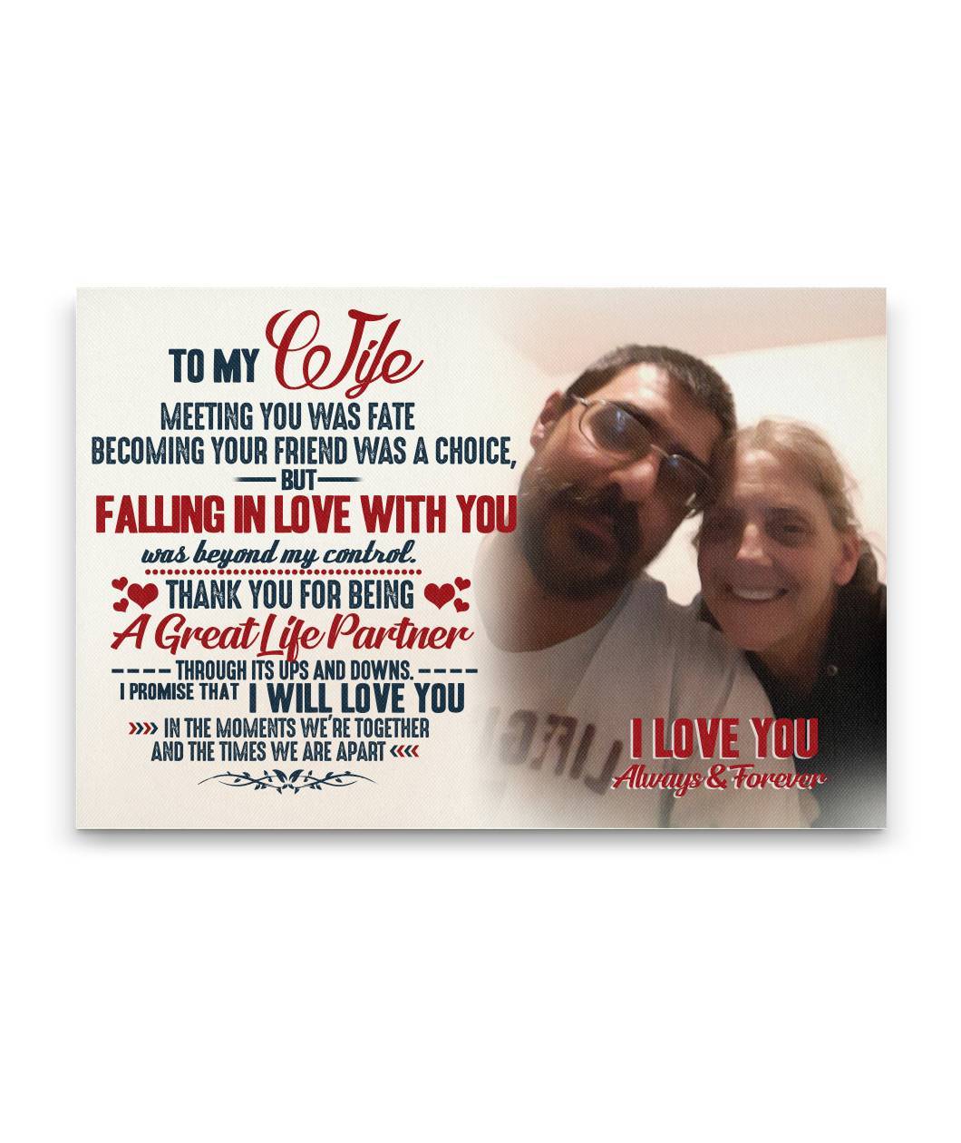 Marriage A Real Thing Custom Canvas Print
