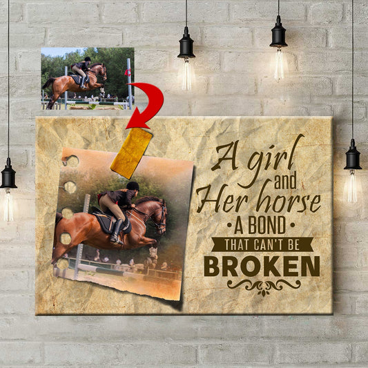 A Girl And Her Horse - A Bond That Can't Be Broken Custom Canvas Print