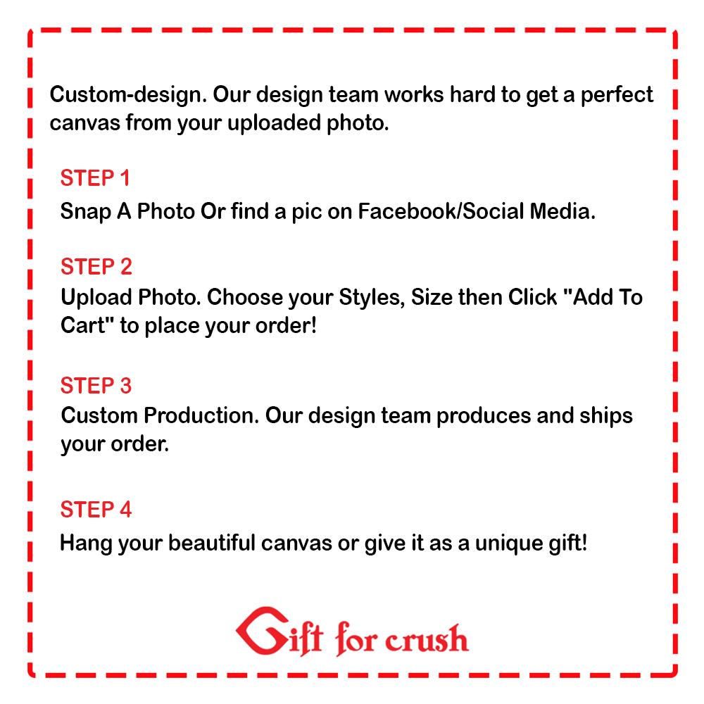 Love Made Us Forever Together Black Paper Background Couple Canvas Print