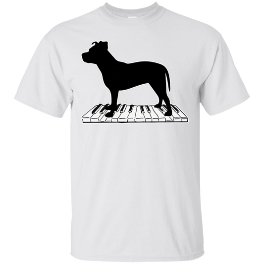 Pitbull Playing Piano Music T Shirts V2