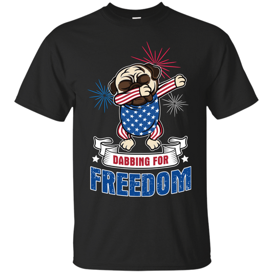 Dabbing For Freedom Pug T Shirts
