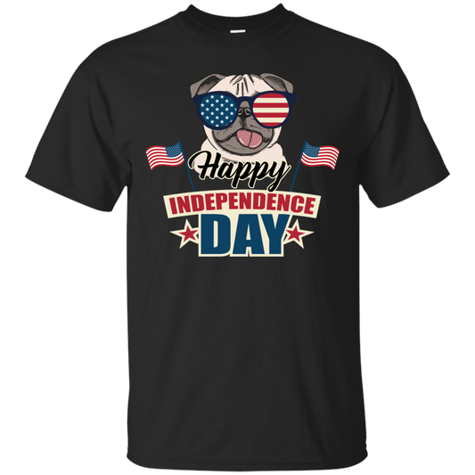 Happy Independence Day Pug T Shirts V1