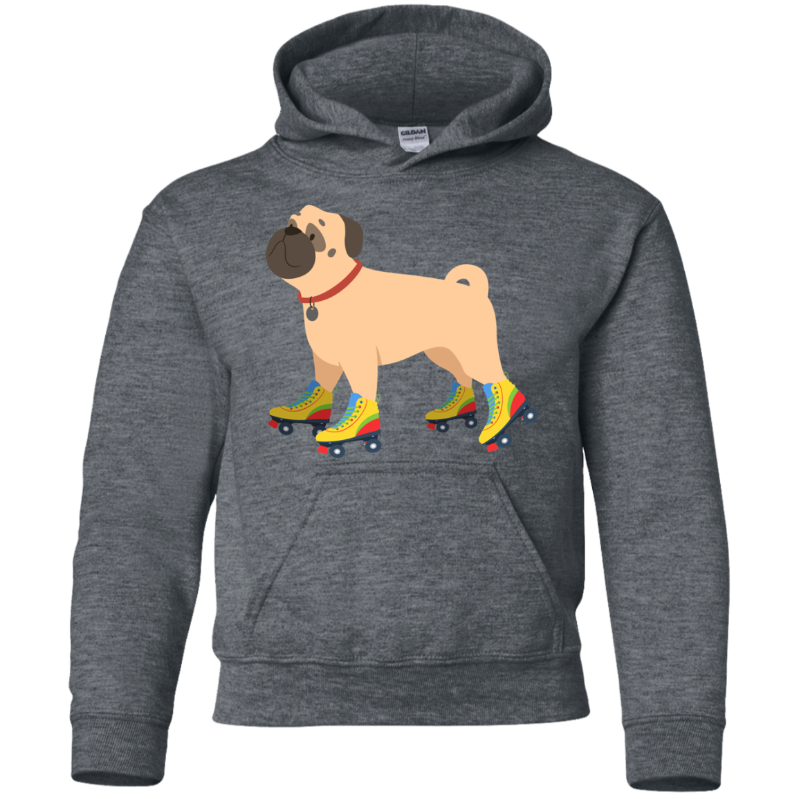 Roller Skating Pug T Shirts