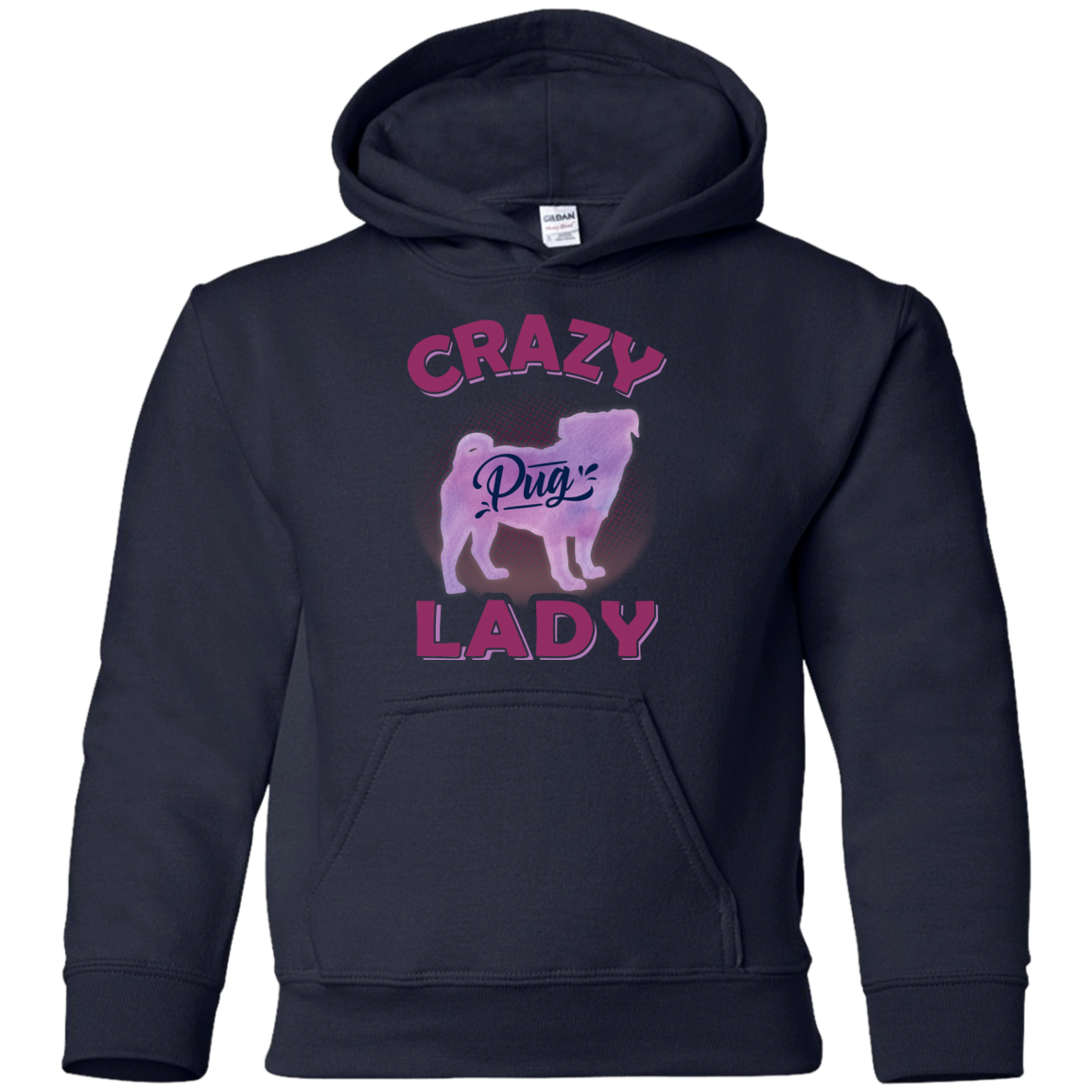 Crazy Pug Lady T Shirts