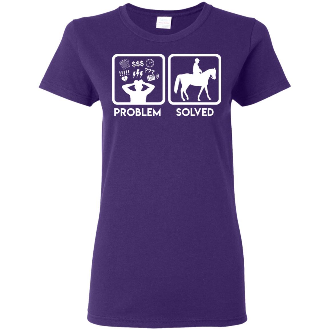 Nice Horse Tshirt Problem Solved With Horse is best equestrian gift for you
