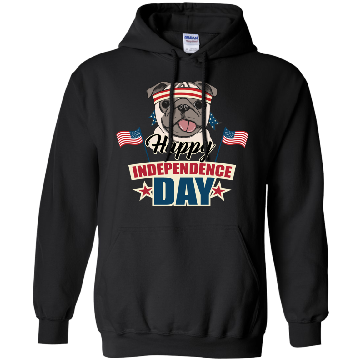 Happy Independence Day Pug T Shirts V2