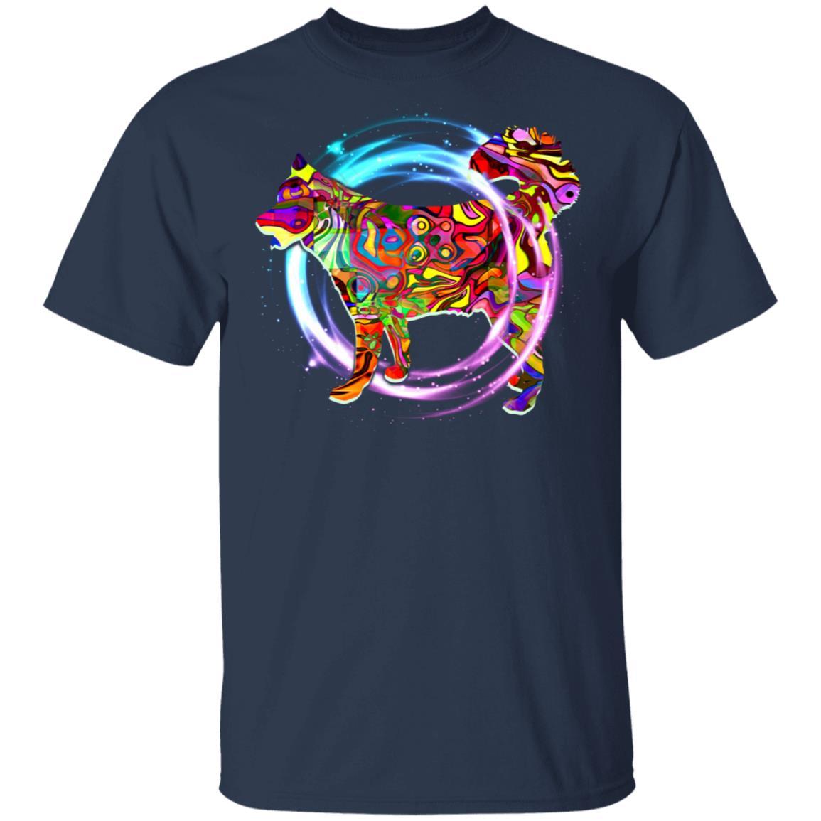 Psychedelic Husky TShirt Siberian Dog Gift For Lover