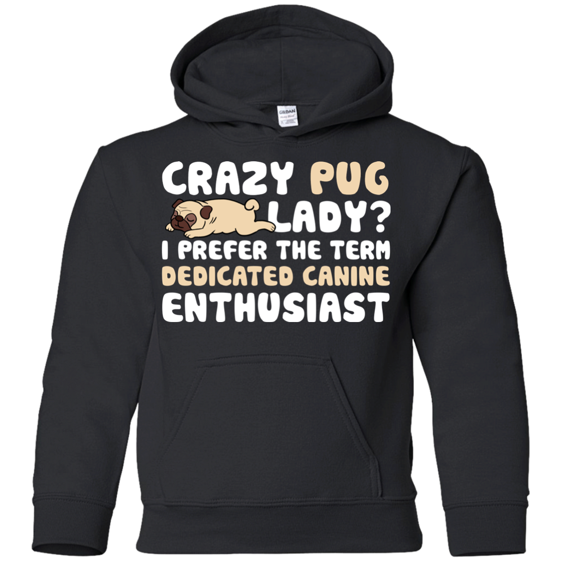 Crazy Pug Lady T Shirts