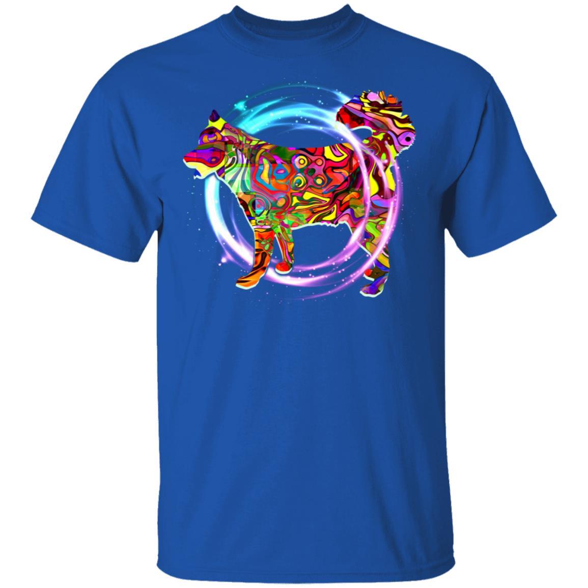 Psychedelic Husky TShirt Siberian Dog Gift For Lover