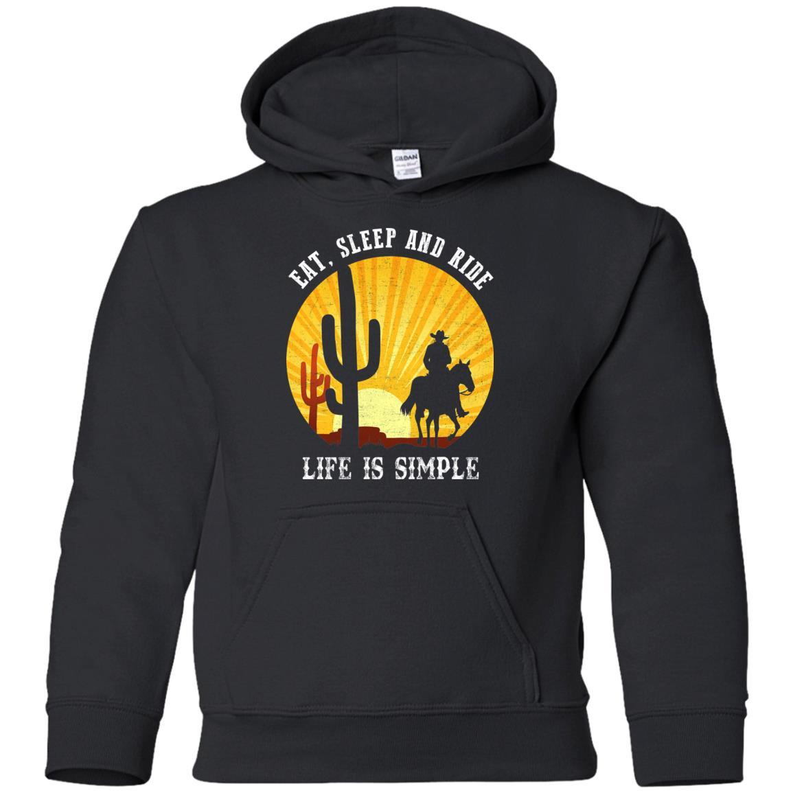 Nice Horse Tshirt Eat Sleep And Ride Life Is Simple cool equestrian gift