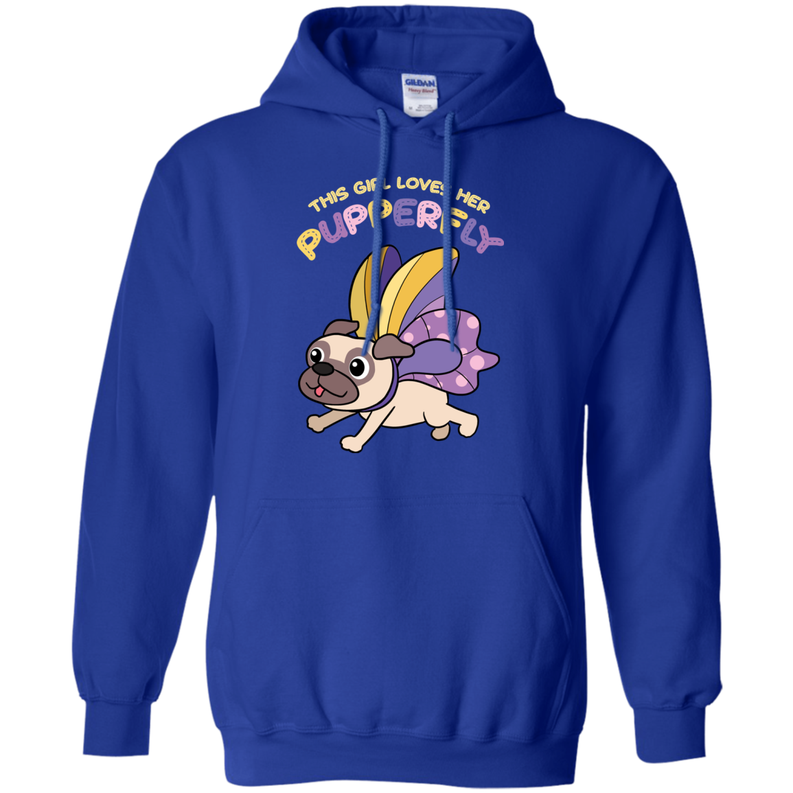 This Girl Loves Her Pupperfly Pug T Shirts