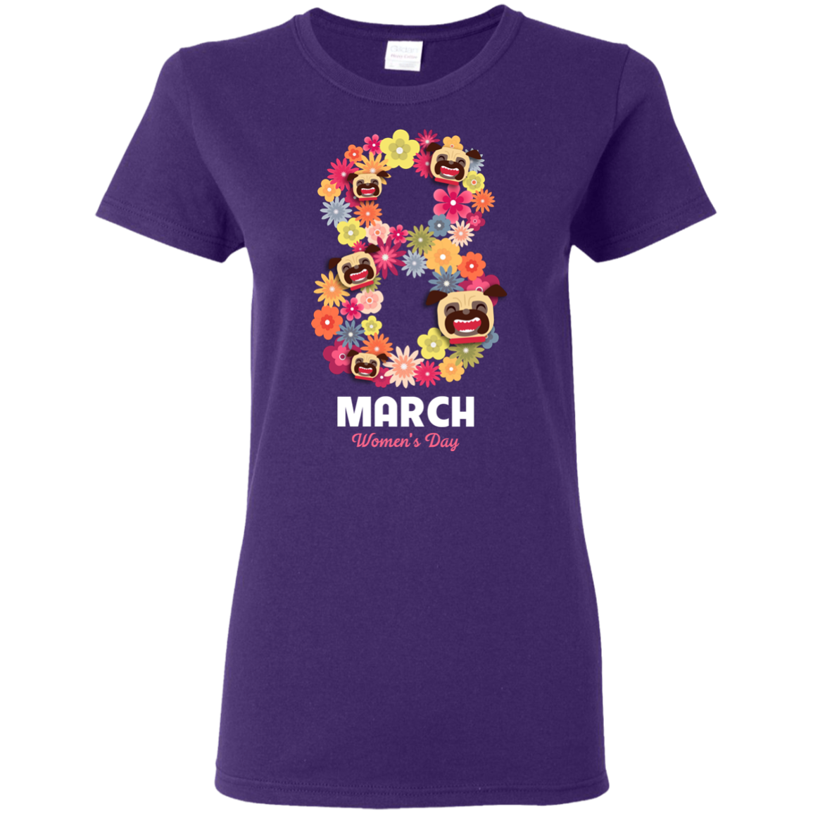 Women's Day Pug T Shirts
