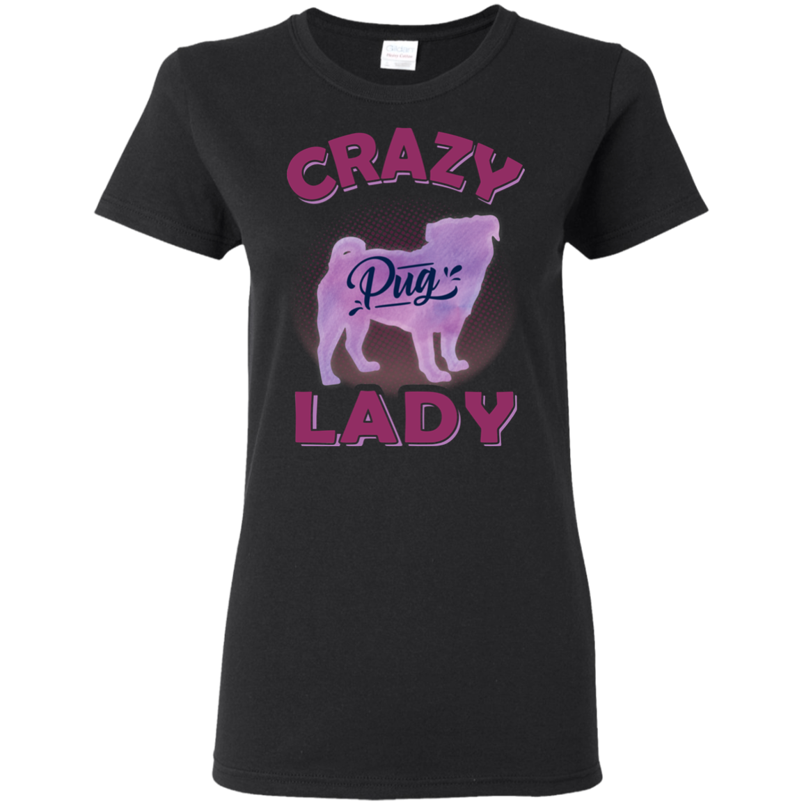 Crazy Pug Lady T Shirts