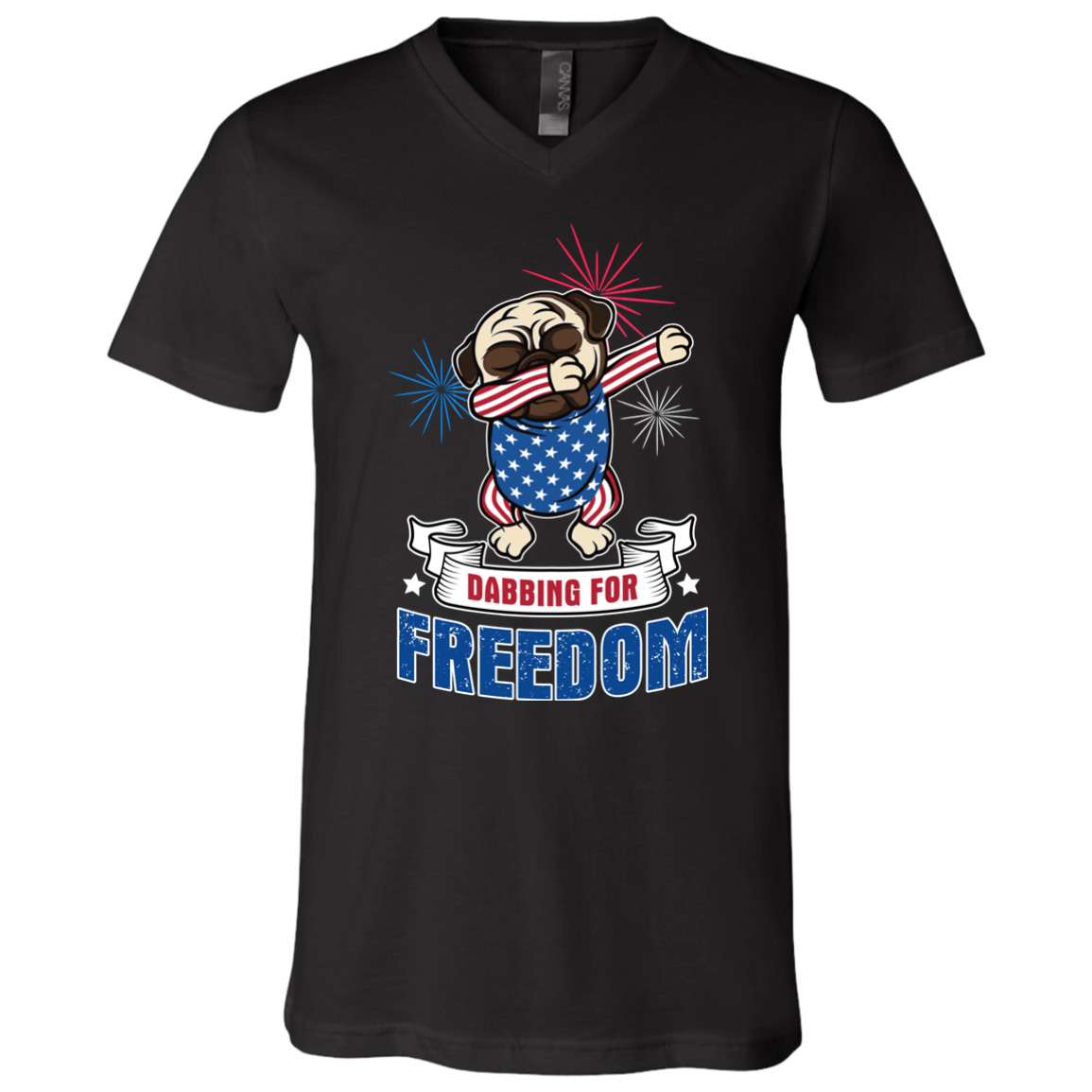 Dabbing For Freedom Pug T Shirts