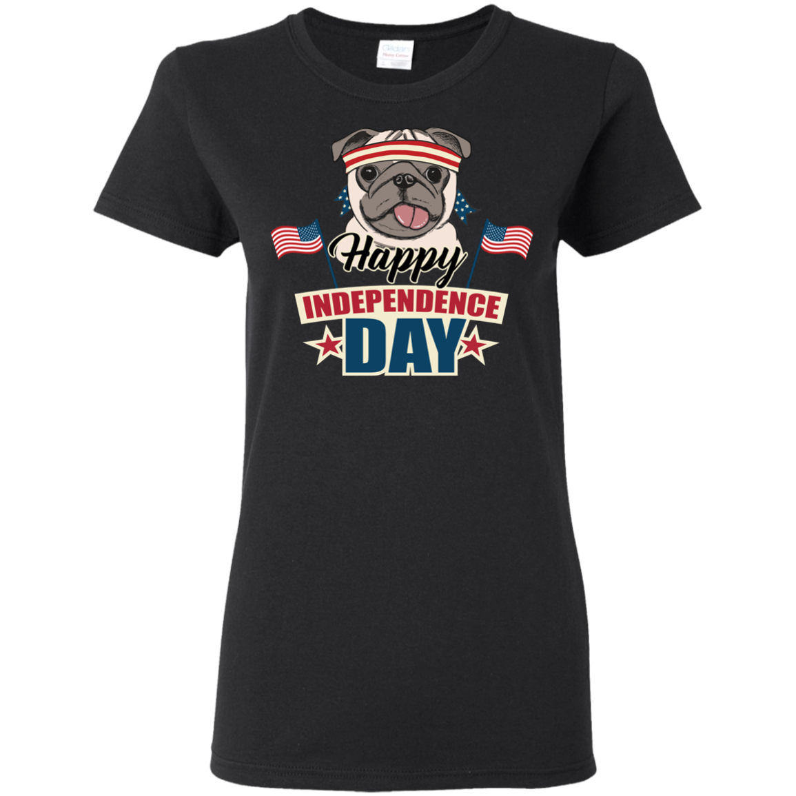 Happy Independence Day Pug T Shirts V2