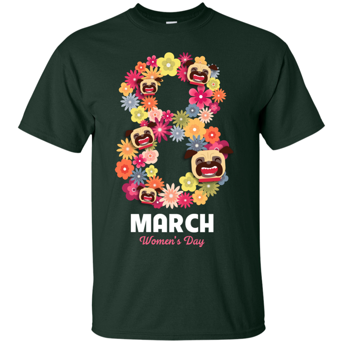 Women's Day Pug T Shirts