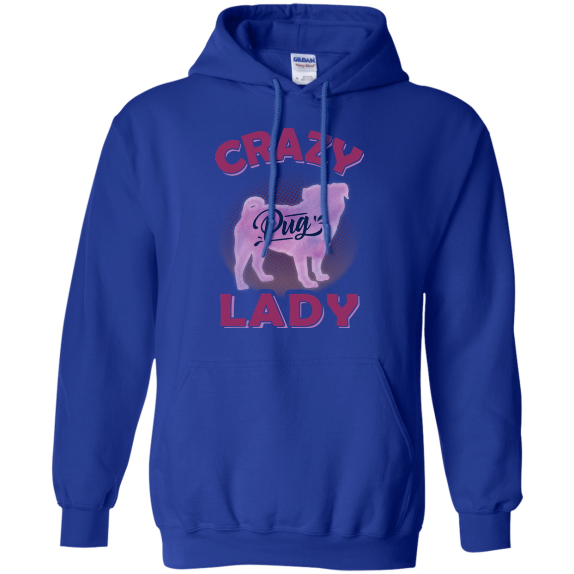 Crazy Pug Lady T Shirts