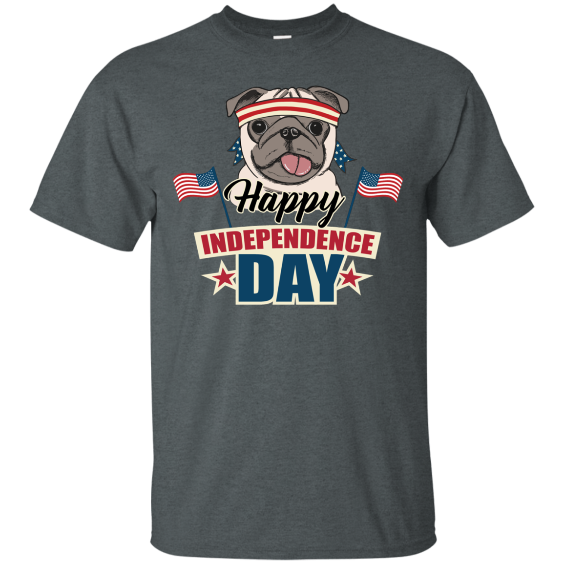 Happy Independence Day Pug T Shirts V2