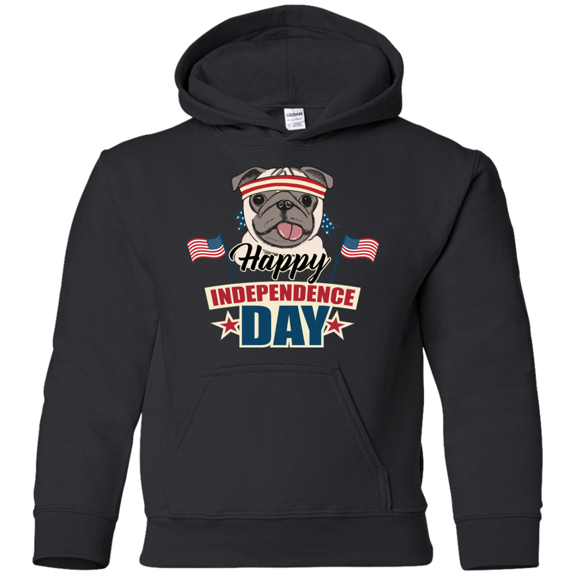 Happy Independence Day Pug T Shirts V2