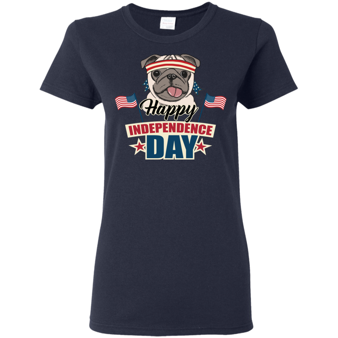 Happy Independence Day Pug T Shirts V2