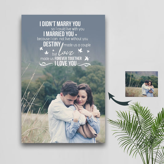 Love Made Us Forever Together Couple Custom Canvas Print