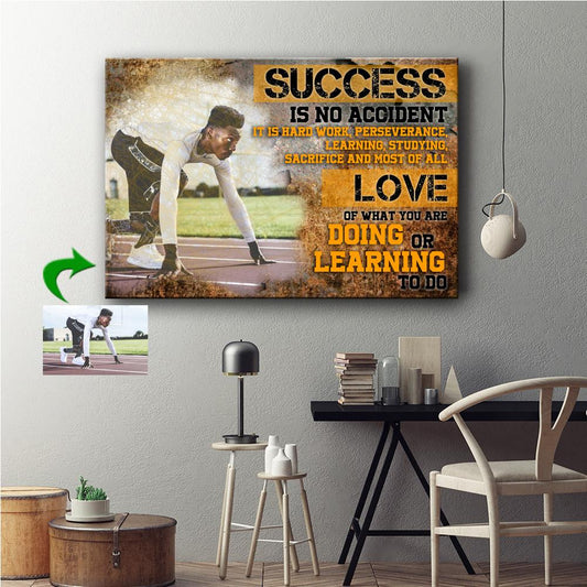 Love Of What You Are Doing Or Learning To Do Running Custom Canvas Print