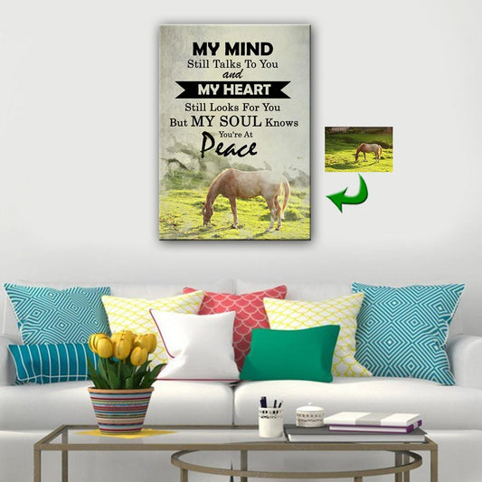 My Soul Knows You're Peace Horse Custom Canvas Print
