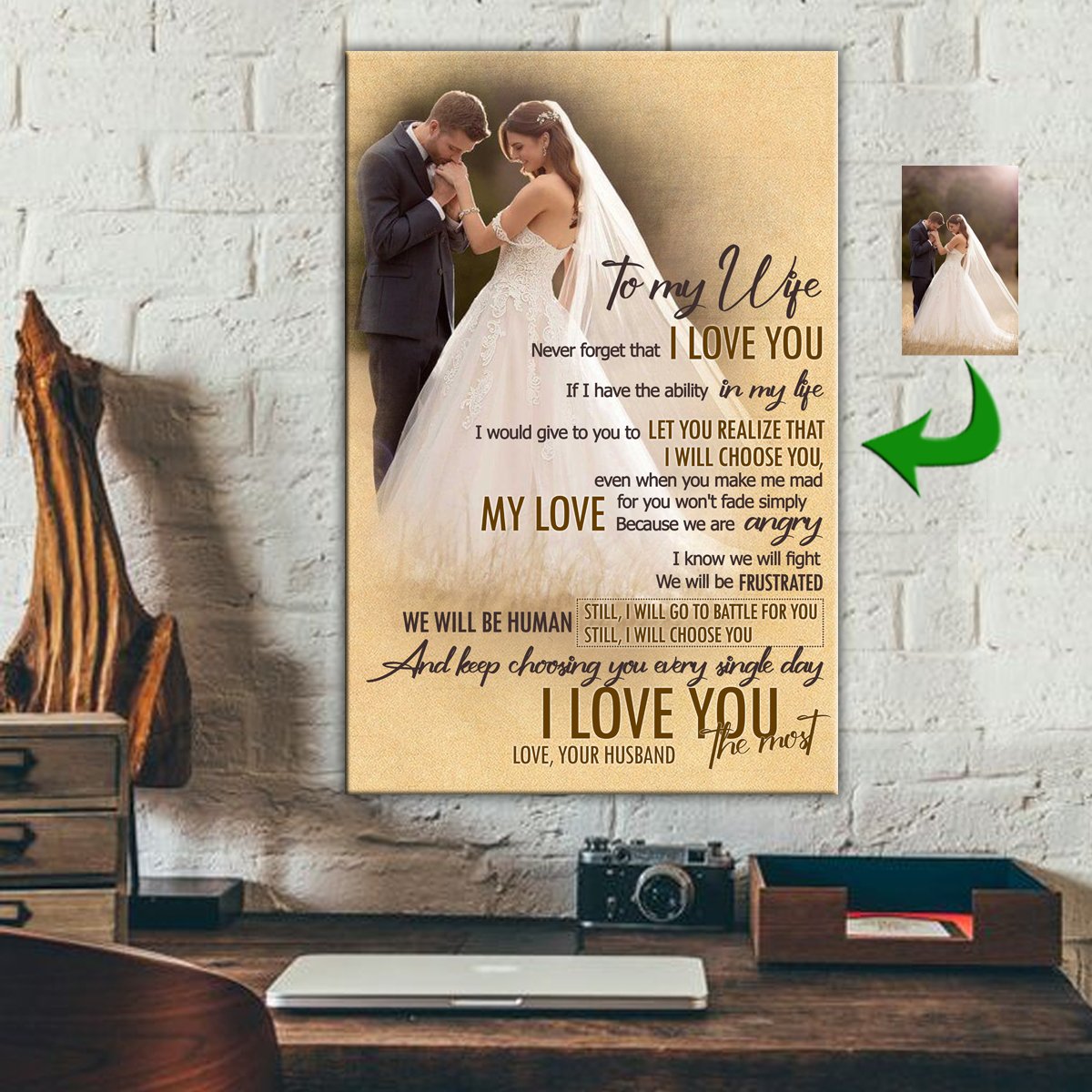 Never Forget That I Love You Couple Custom Canvas Print