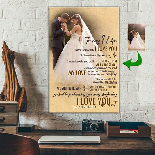 Never Forget That I Love You Couple Custom Canvas Print