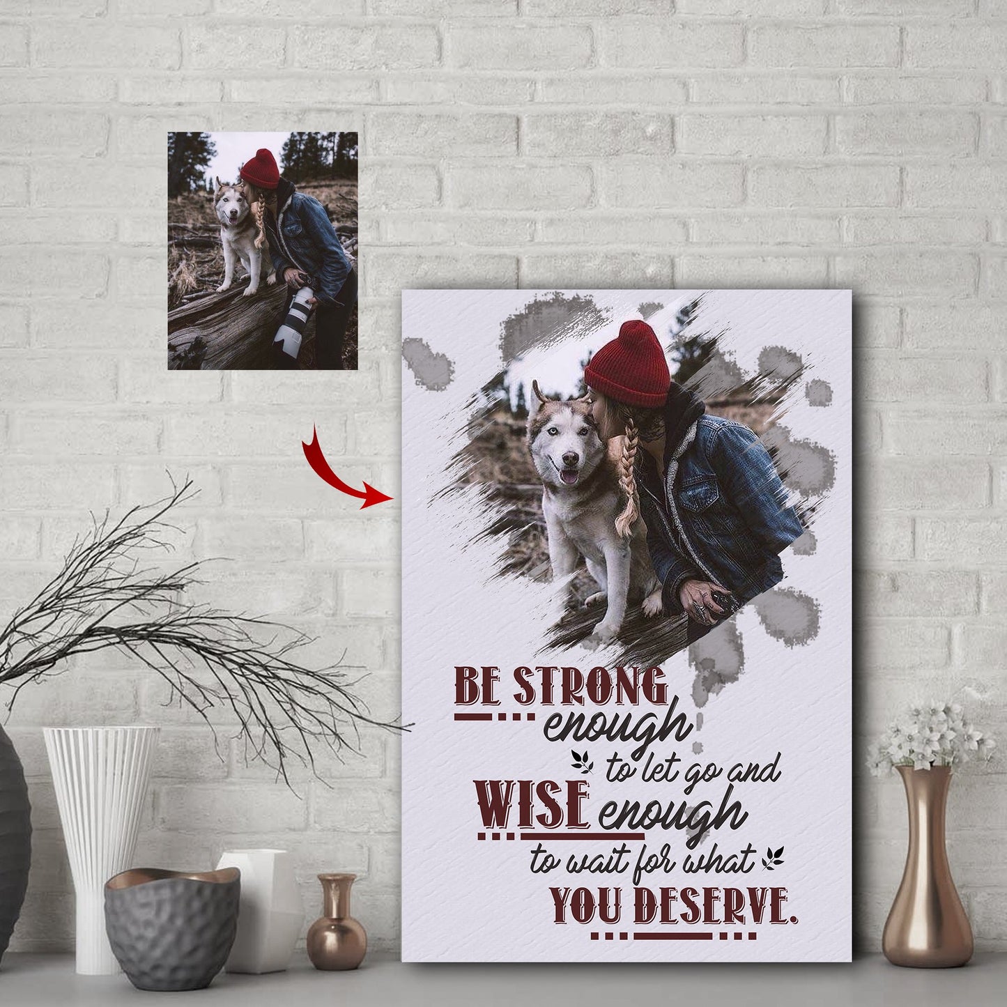 Strong Enough To Let Go Custom Canvas Print
