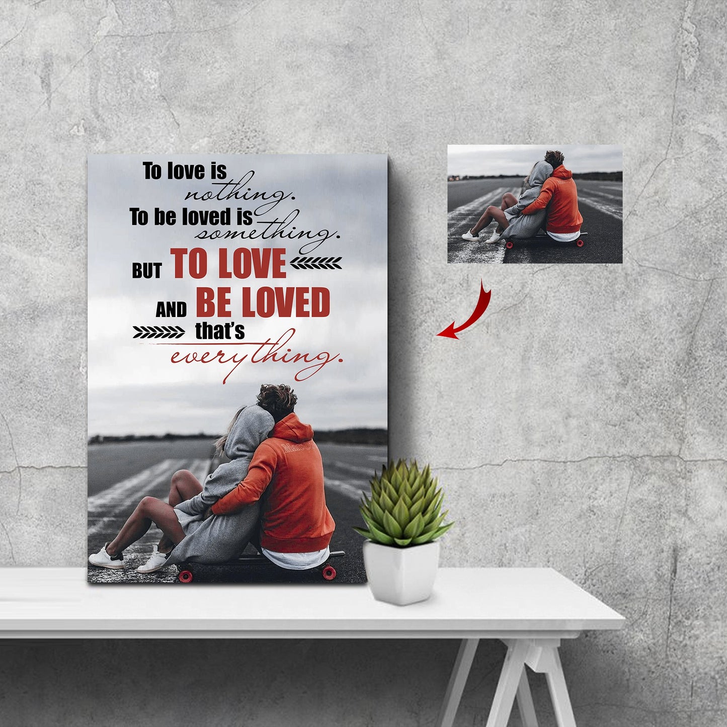 To Love Is Nothing - To Be Loved Is Something Couple Custom Canvas Print