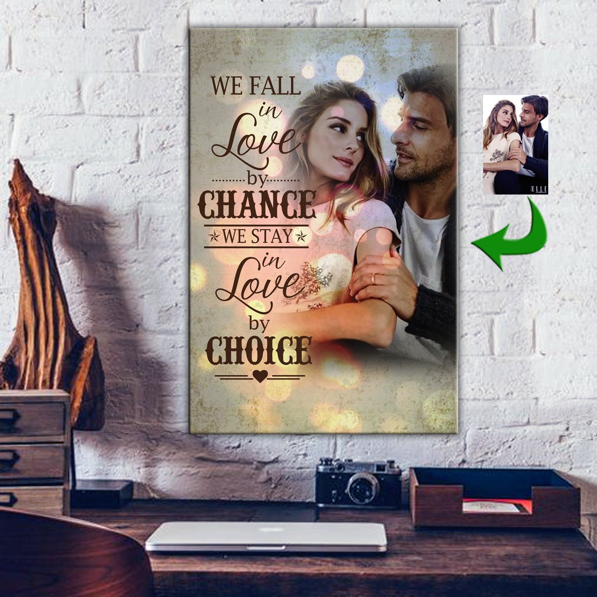 We Stay In Love By Choice Couple Custom Canvas Print