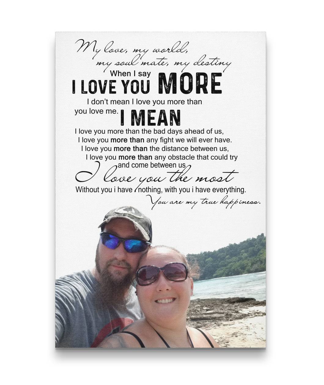 My love - My World - My Soul Mate - My Destiny - Love Custom Canvas Print