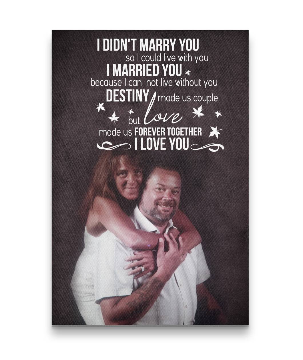 Love Made Us Forever Together Happy Hugging Couple Canvas Print