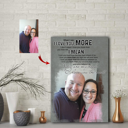 You Are My Rock - I Love You The Most Couple Canvas Print