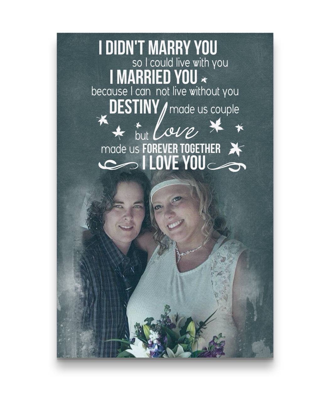 Love Made Us Forever Together - I Love You Couple With Flowers Canvas Print