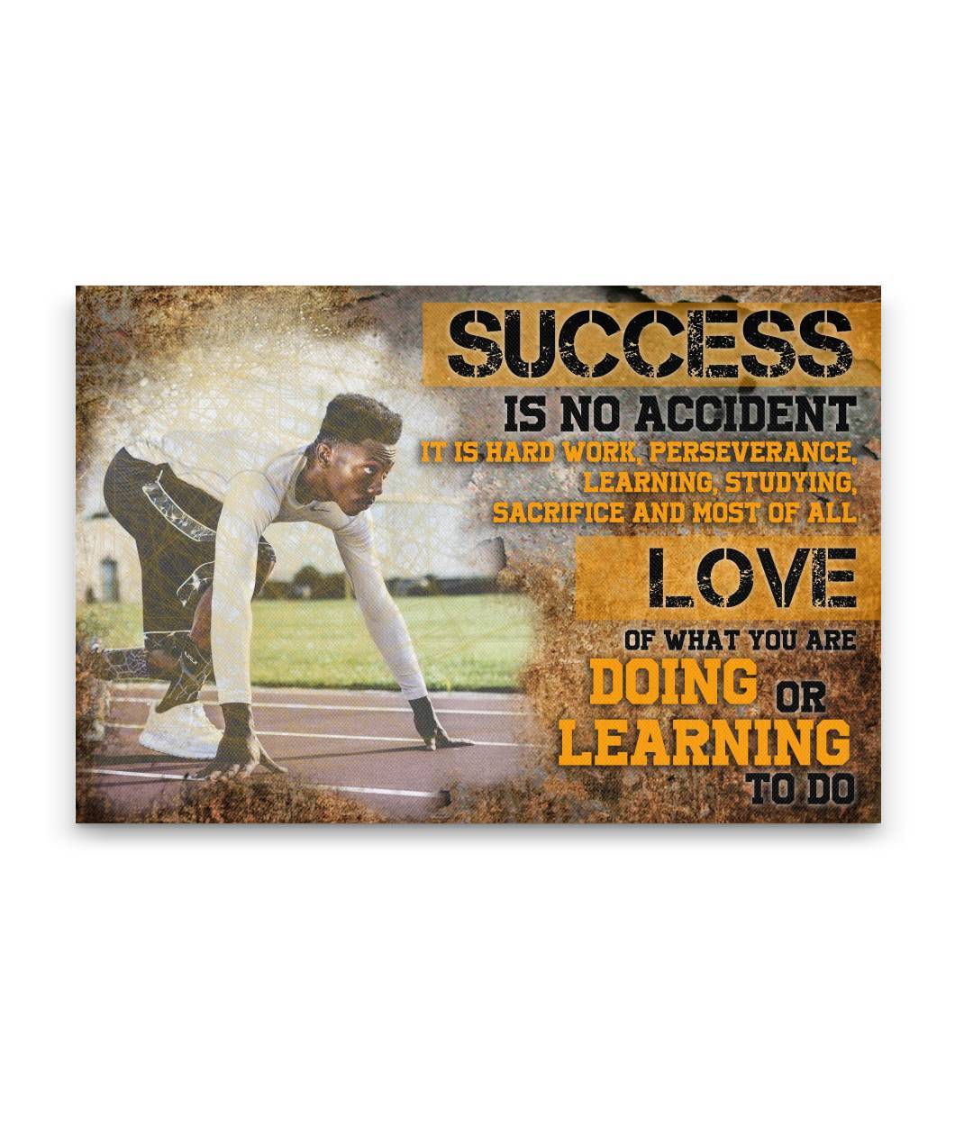 Love Of What You Are Doing Or Learning To Do Running Custom Canvas Print