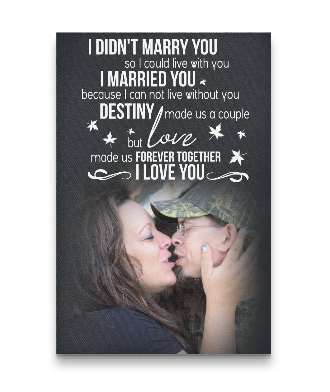 Happy Kiss Couple Everyday Custom Canvas Print - Destiny Made Us A Couple
