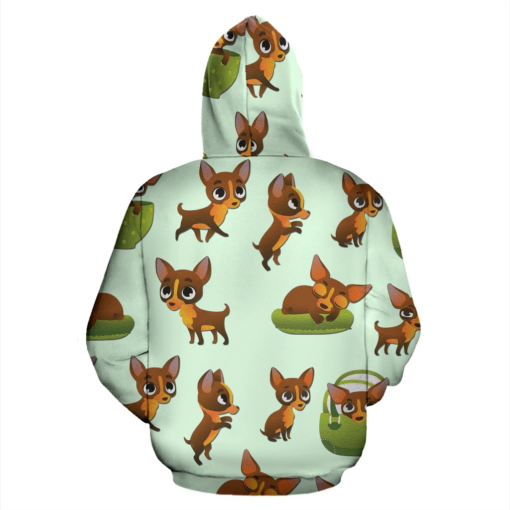Pose Pattern Chihuahua All Over Printed Hoodies