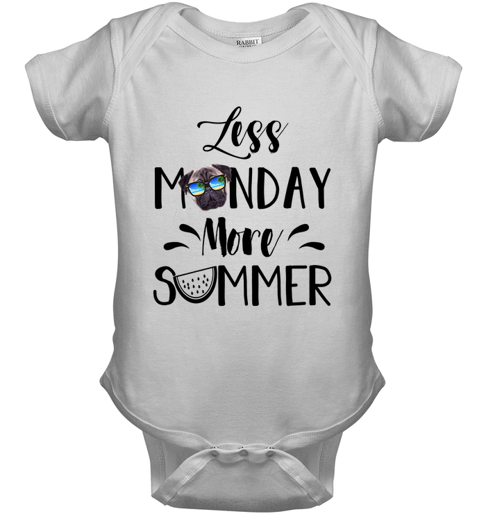 Pug - Less Monday More Summer T Shirts