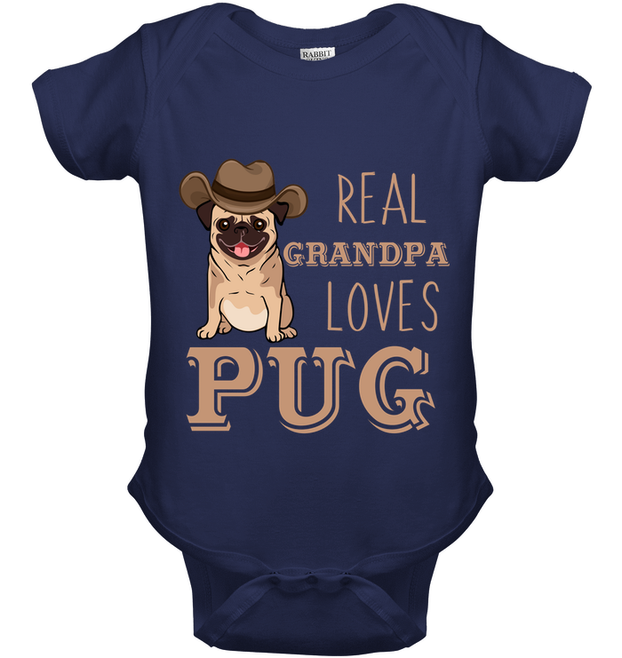 Real Grandpa Loves Pug T Shirts