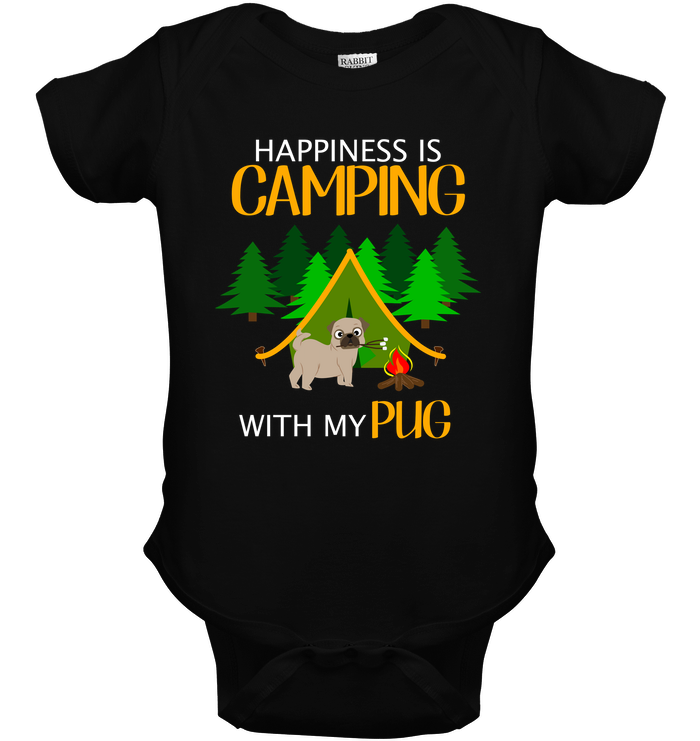 Happiness Is Camping With My Pug T Shirts
