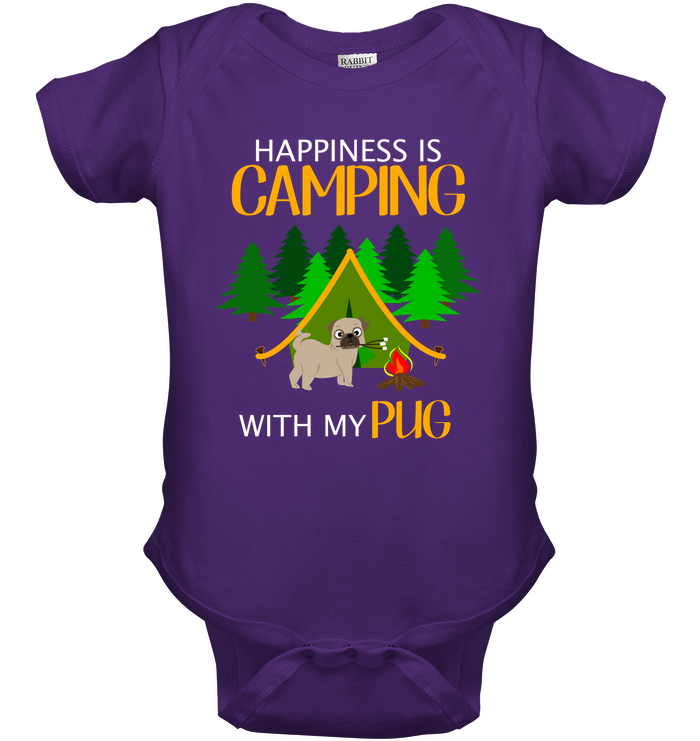 Happiness Is Camping With My Pug T Shirts